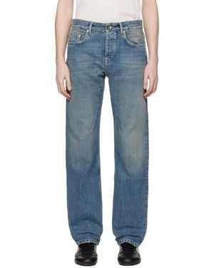 Rick Owens Temple Fog Cut Jeans - Blue
