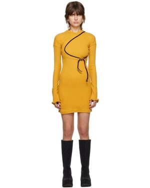 OTTOLINGER Yellow Lounge Rib Minidress - Black