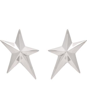 Mugler Boucles D'Oreilles En Forme D'Étoile - Noir