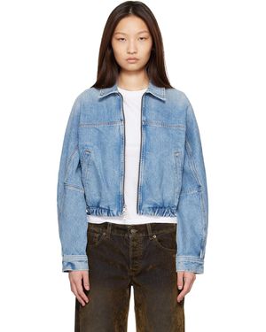 Agolde Dixon Denim Bomber Jacket - Blue