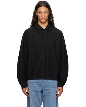 Alexander Wang Puffed Logo Oversized Polo - Black