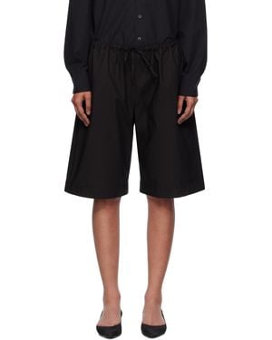 Bambou Roger Kwong Cotton Poplin Oversized Shorts - Black