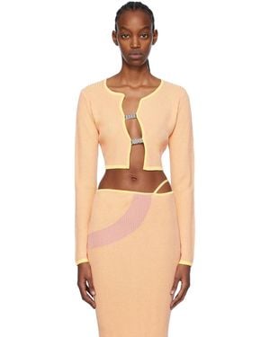 Gcds Pink Comma Cardigan - Black
