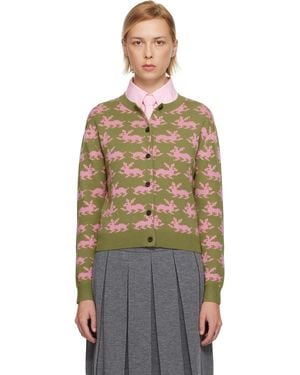 Sandy Liang Khaki & Bouchette Cardigan - Multicolour