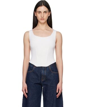 Alaïa Corset Wool Tank Top - Blue