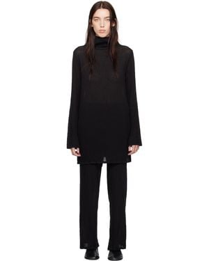 Issey Miyake Karami Wool Minidress - Black