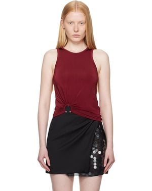 Rabanne Jersey Tank Top - Red