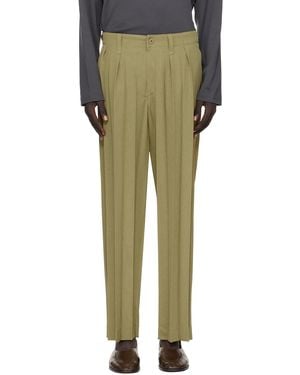 Homme Plissé Issey Miyake Khaki Edge Ensemble Trousers - Green