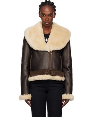 JW Anderson Aviator Shearling Jacket - Black