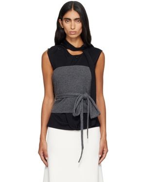 LE17SEPTEMBRE Refined Wrap Tube Top - Black