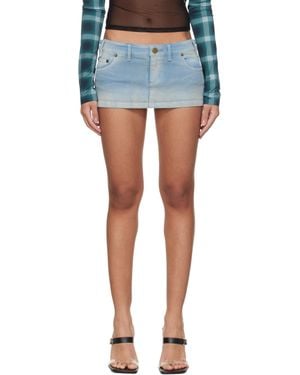 Mowalola Miss Sixty Edition Denim Miniskirt - Blue