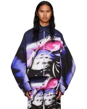 Gerrit Jacob Printed Denim Jacket - Blue