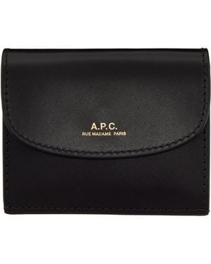 A.P.C. Genève Trifold Wallet - Black