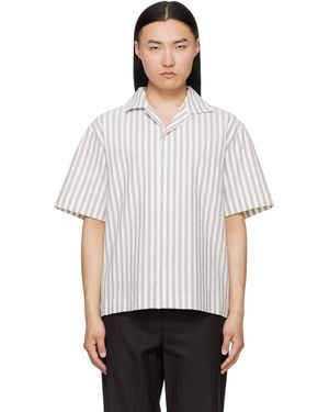 HUGO Oversized-Fit Seersucker Shirt - White