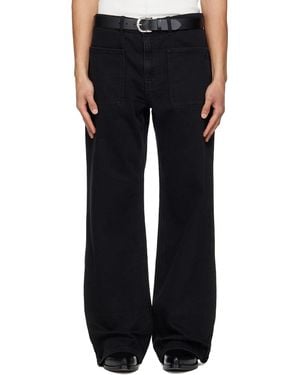 Courreges 2-Pocket Baggy Jeans - Black