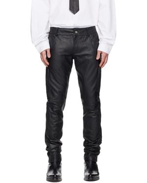 DEADWOOD Pantalon Tide Noir En Cuir