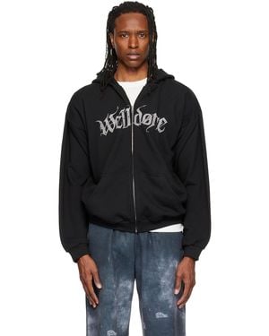 we11done Devil Arms Up Zip-Up Hoodie - Black