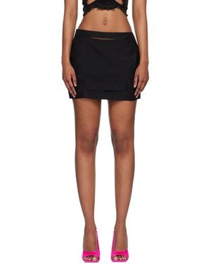 GAUGE81 Black Valka Miniskirt