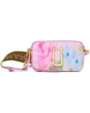 Marc Jacobs Sac Snapshot Rose À Motif Fleuri Flouté