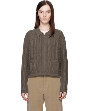 Rag & Bone Kerry Cable-Knit Cardigan - Brown