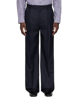 Dries Van Noten Wool Pants - Blue
