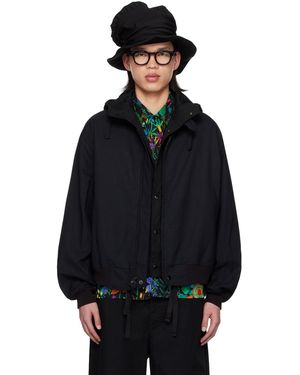 Engineered Garments Enginee Garments Stand Collar Bomber Jacket - Black