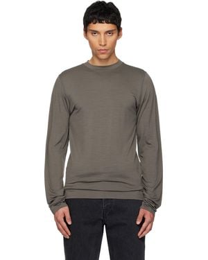 Rier Roundneck Jersey Wool T-Shirt - Black