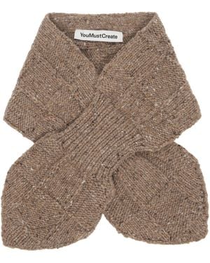 YMC Taupe Slot Scarf - Natural