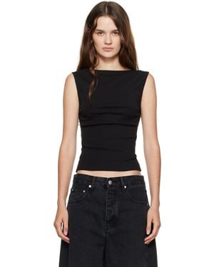 St. Agni Organic Cotton Ballerina Tank Top - Black