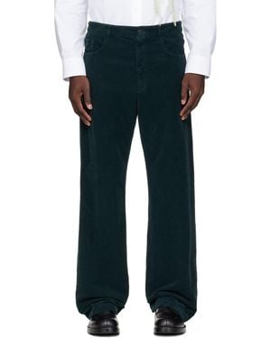 Dries Van Noten Loose Overdyed Pants - Blue
