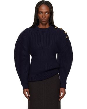 Lanvin Wool Ribbed Sweater - Blue