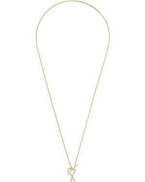 Ami Paris Ami De Coeur Chain Necklace - Metallic