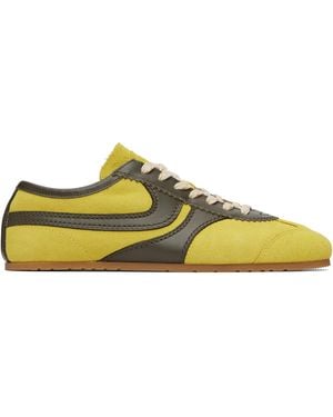 Dries Van Noten Khaki Suede Trainers - Black