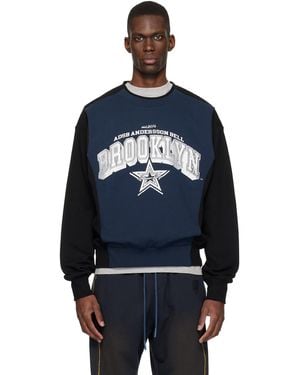 ANDERSSON BELL Arch Logo Layered Sweatshirt - Blue