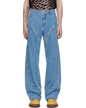 Mugler Blue Zip Jeans