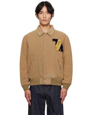 Toga Virilis Blouson En Denim Floqué - Bleu