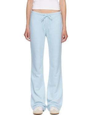 Skims Drapey French Terry Straight Leg Lounge Trousers - Blue
