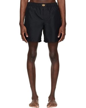 Versace ブラック Board スイムショーツ - ブルー