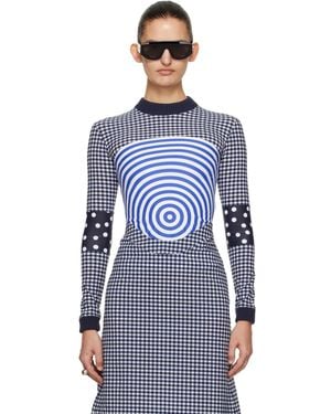 Jean Paul Gaultier 'The Vichy And Target' Top - Blue