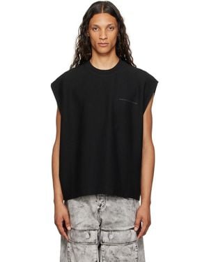 Alexander Wang Puff Logo Muscle Tank Top - Black