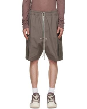 Rick Owens Tower Heizer Cargo Shorts - Grey