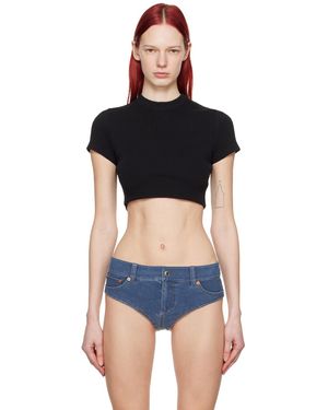 T By Alexander Wang T-shirt noir à logo gaufré