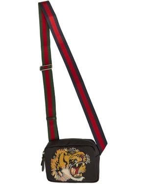 Gucci Black Tiger Messenger Bag