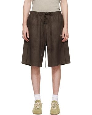 Fear Of God Signature Relaxed Faux-Suede Shorts - Black