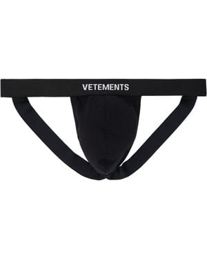 Vetements Logo Jock Strap - Black
