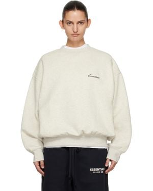 Fear Of God Off- Classic Crewneck Sweatshirt - Natural