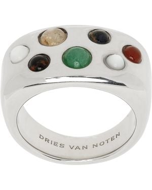 Dries Van Noten Stone Ring - Metallic
