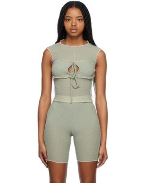 Yuzefi Keyhole Tank Top - Green