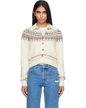 Isabel Marant Cardigan Zoe Blanc Cassé - Bleu