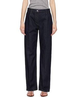 Jil Sander ネイビー ストレートレッグ ジーンズ - ブルー